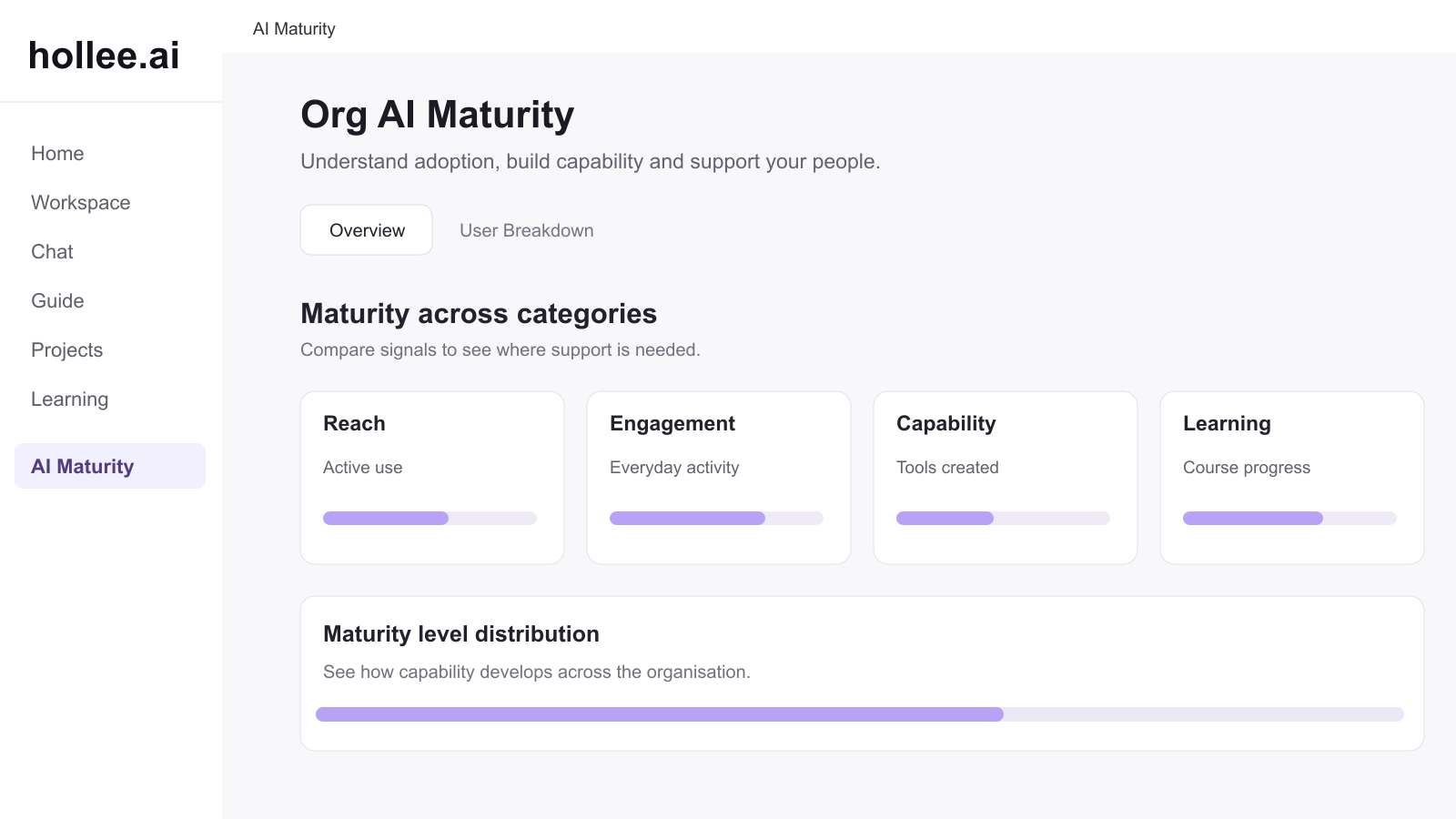 Illustration of Hollee AI Maturity categories