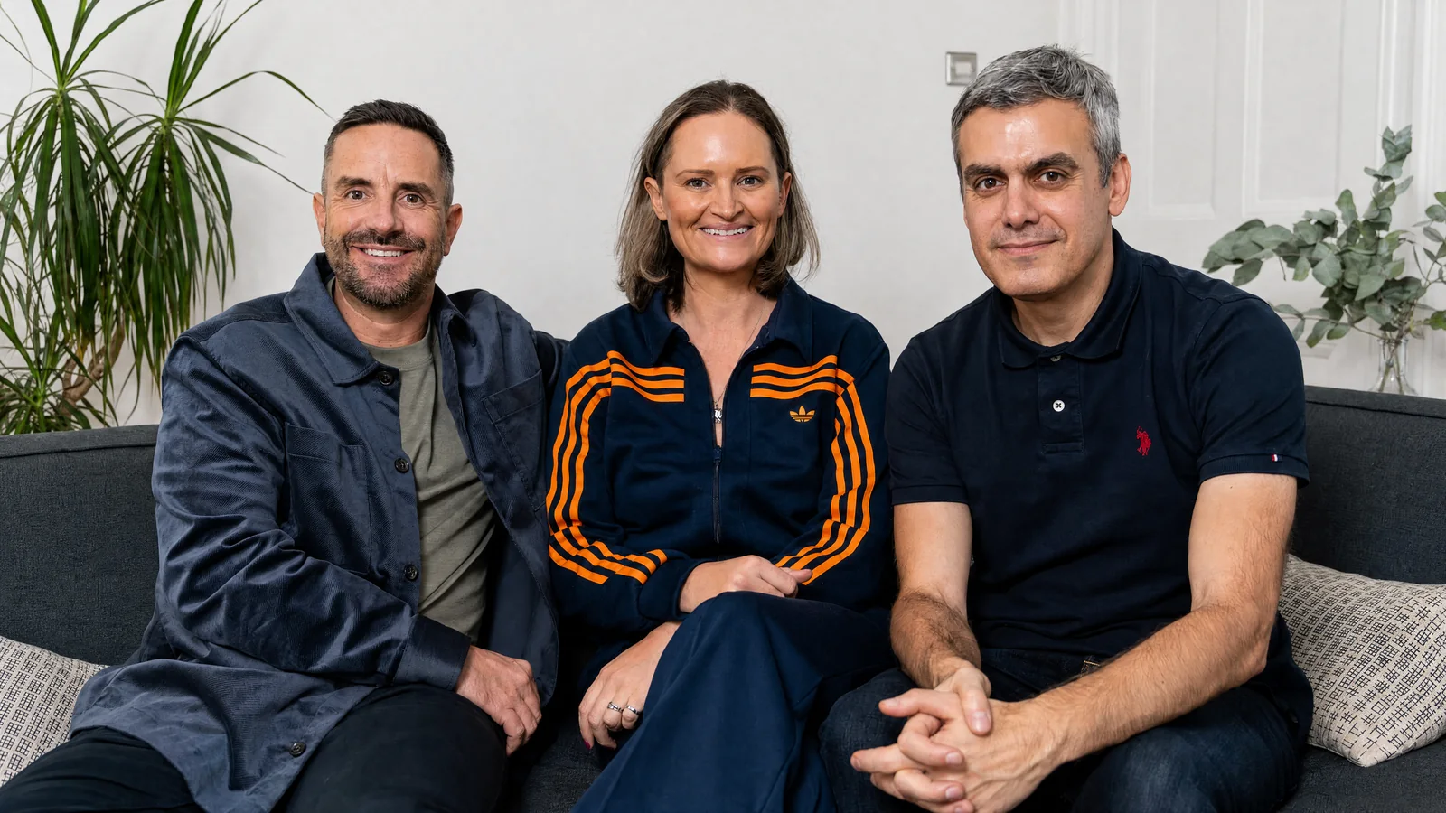 Kenny Skelton, Holly Brace and Louis Georgiou seated together